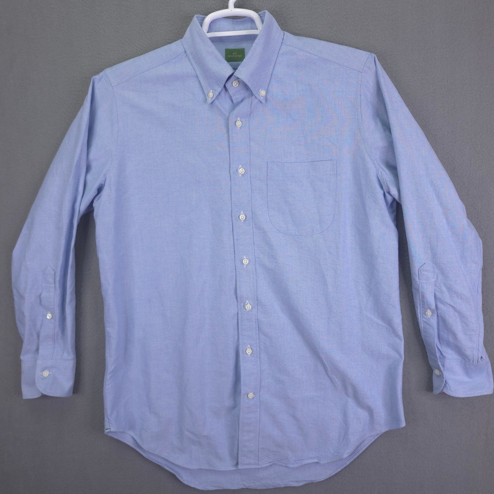 Sid Mashburn Shirt Button Down Oxford OCBD Blue 16 33 Cotton Classic Preppy